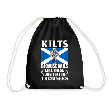 Schottischer Kilt-Liebhaber - Turnbeutel - Schwarz - Vorne