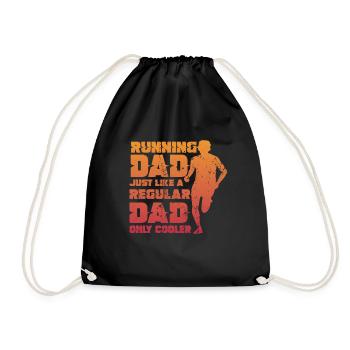 Courir papa, tout comme un papa ordinaire, seulement plus cool - Sac de sport léger - noir - Devant