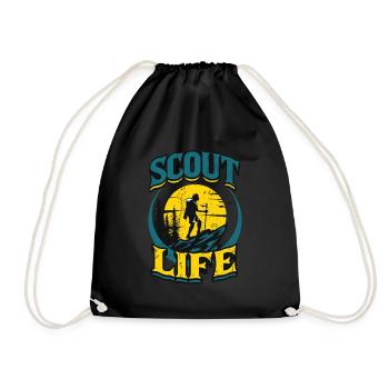 Scout Life Scout Camping Outdoor Scout - Drawstring Bag - black - Front