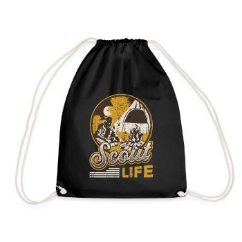 Scout Life Scout Camping Outdoor Scout - Drawstring Bag - black - Front