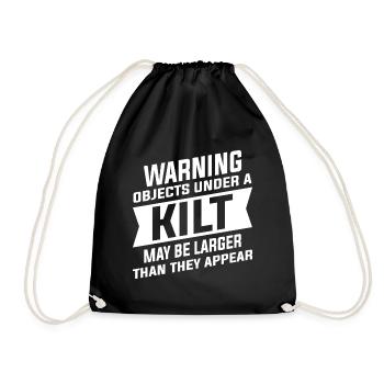 Drôle de jupe écossaise Kilt disant pour les hommes Kilt - Sac de sport léger - noir - Devant
