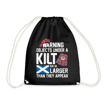 Drôle de jupe écossaise Kilt disant pour les hommes Kilt - Sac de sport léger - noir - Devant