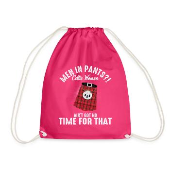 Kilt Männer Spruch Schottenrock - Turnbeutel - Fuchsia - Vorne