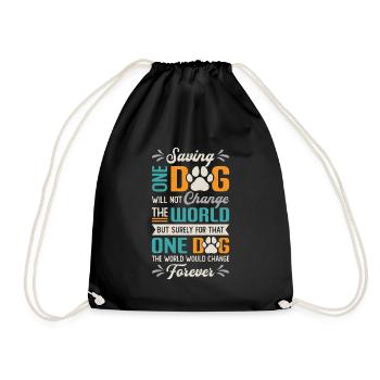 Sauver One Dogs World Animal Rescue, Dog House - Sac de sport léger - noir - Devant