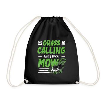 L’herbe appelle et je dois tondre la tonte de la pelouse - Sac de sport léger - noir - Devant