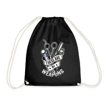 Ce sont mes armes dans le salon de coiffure - Sac de sport léger - noir - Devant