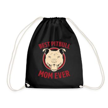 Pitbull Saying Mama Dogs Mother Pitbull Gift - Drawstring Bag - black - Front