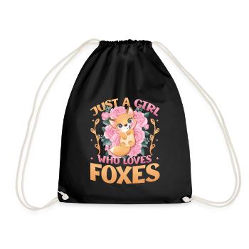 Juste une fille qui aime les renards - Fox Girls - Sac de sport léger - noir - Devant