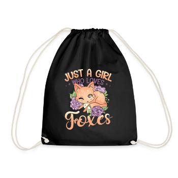 Juste une fille qui aime les renards - Fox Girls - Sac de sport léger - noir - Devant