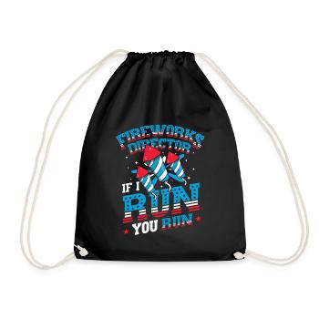 Fireworks Director If I Run You Run - Drawstring Bag - black - Front