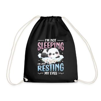 I'm Not Sleeping, I'm Just Resting My Eyes. - Drawstring Bag - black - Front