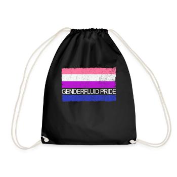 Genderfluid Pride Flag LGBTQ Gender Fluid Flag - Turnbeutel - Schwarz - Vorne