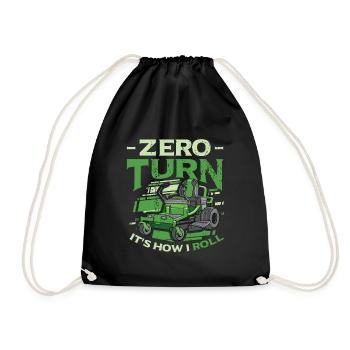 Zero Turn It's How I Roll Lawn Mower - Drawstring Bag - black - Front