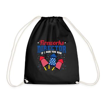 Fireworks Director If I Run You Run - Drawstring Bag - black - Front