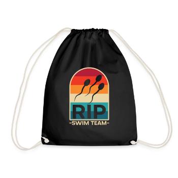 RIP Swim Team Retro Funny Herren Vasektomie Gesche - Turnbeutel - Schwarz - Vorne