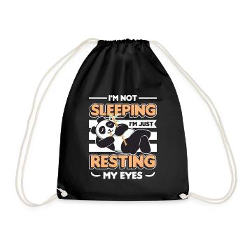 I'm Not Sleeping, I'm Just Resting My Eyes. - Drawstring Bag - black - Front