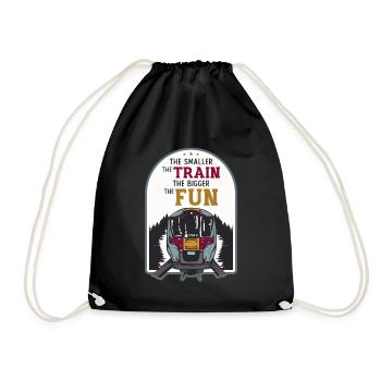 Plus le train est petit, plus le chemin de fer miniature est grand - Sac de sport léger - noir - Devant