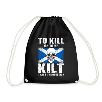 Costume de kilt écossais Saying - Jupe écossaise - Sac de sport léger - noir - Devant