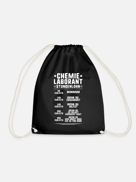 Chemielaborant Chemielaborantin Chemie Chemielabor - Turnbeutel - Schwarz
