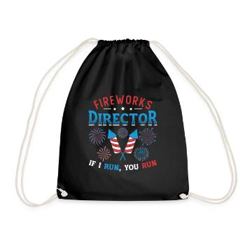 Fireworks Director If I Run You Run - Drawstring Bag - black - Front