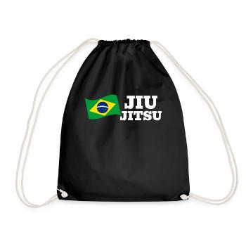 Kampfsport BJJ Brazilian Jiu Jitsu - Turnbeutel - Schwarz - Vorne
