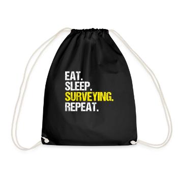 Vermessungstechniker Vermesser Land Surveyor - Drawstring Bag - black - Front