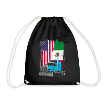 Mexikanischer Trucker LKW-Fahrer Mexico - Turnbeutel - Schwarz - Vorne