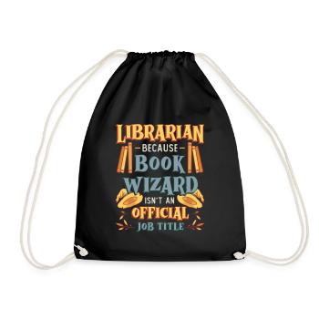 Thème de bibliothécaire amusant - Sac de sport léger - noir - Devant