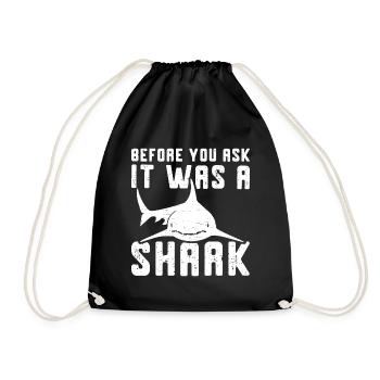 Before You Ask It Was A Shark - Knochenbruch - Turnbeutel - Schwarz - Vorne