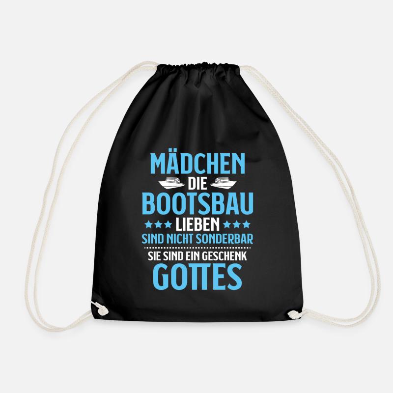 Bootsbauer Bootsbau Schiffbauer Schiffbau Boote - Turnbeutel - Schwarz