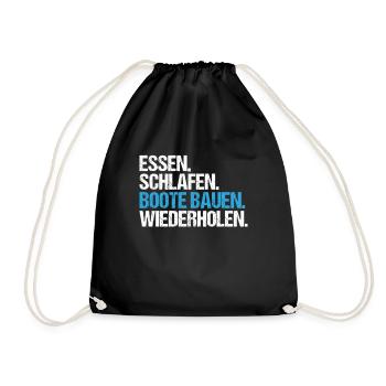 Bootsbauer Bootsbau Schiffbauer Schiffbau Boote - Turnbeutel - Schwarz - Vorne