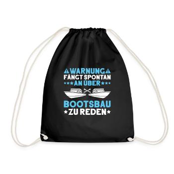 Boat Builder Boat Building Shipbuilding Shipbuilding Boats - Drawstring Bag - black - Front