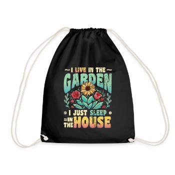 Je vis dans l’amoureux du jardin, le jardinage. - Sac de sport léger - noir - Devant