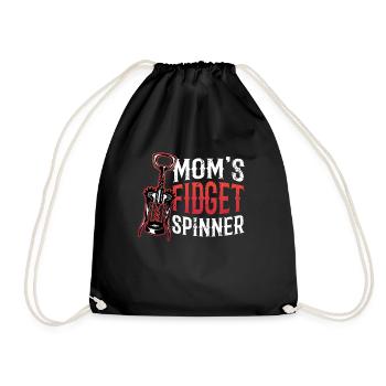 Mom's Fidget Spinner Damen, Weinliebhaber. - Turnbeutel - Schwarz - Vorne