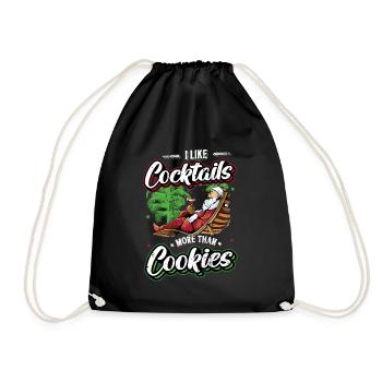 Noël en juillet, Fête, Surf, Santa Hawaiian - Sac de sport léger - noir - Devant