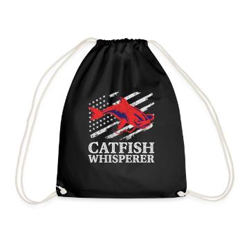 Catfish Whisperer - Wels Catfish Hunter - Turnbeutel - Schwarz - Vorne