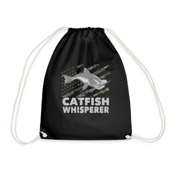 Catfish Whisperer - Wels Catfish Hunter - Turnbeutel - Schwarz - Vorne