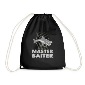 Master Baiter - Wels Catfish Hunter - Turnbeutel - Schwarz - Vorne