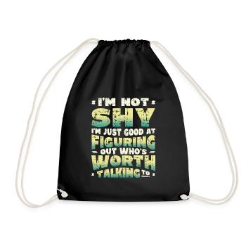 Pas timide, je veux juste découvrir quelque chose. - Sac de sport léger - noir - Devant