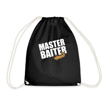 Master Baiter - Wels Catfish Angler Fischen Angeln - Turnbeutel - Schwarz - Vorne