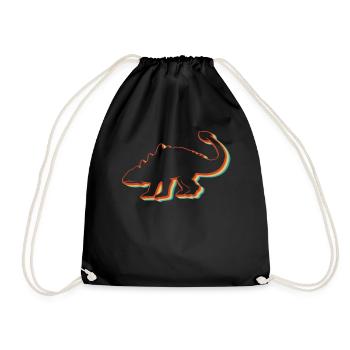 Ankylosaurus Retro Dinosaurier Vintage Ankylosauru - Turnbeutel - Schwarz - Vorne