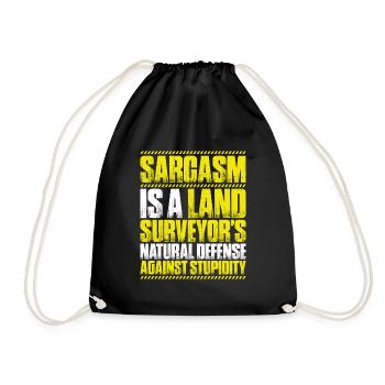 Vermessungstechniker Vermesser Land Surveyor - Drawstring Bag - black - Front