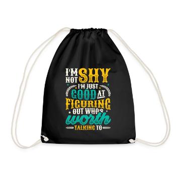 Pas timide, je veux juste découvrir quelque chose. - Sac de sport léger - noir - Devant