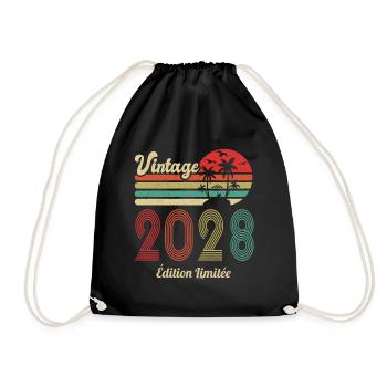 vintage 2028 Vintage Anniversaire Idée Cadeau 2028 - Sac de sport léger - noir - Devant