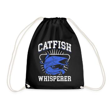 Catfish Whisperer - Wels Catfish Hunter - Turnbeutel - Schwarz - Vorne