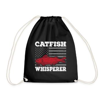 Catfish Whisperer - Wels Catfish Hunter - Turnbeutel - Schwarz - Vorne