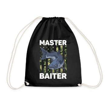 Master Baiter - Wels Catfish Hunter - Turnbeutel - Schwarz - Vorne
