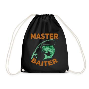 Master Baiter - Wels Catfish Hunter - Turnbeutel - Schwarz - Vorne
