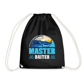 Master Baiter - Wels Catfish Hunter - Turnbeutel - Schwarz - Vorne