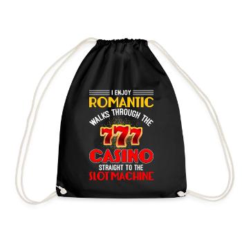 Casino Las Vegas Urlaub Glückspiel - Turnbeutel - Schwarz - Vorne